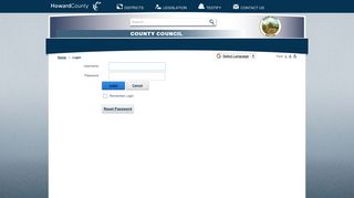 Secure Login page - Howard County Council