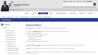 Payment Options - Howard County Government