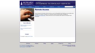 Howard University ETS | Remote Access