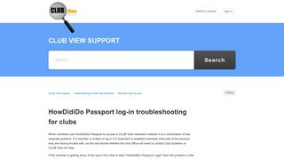 HowDidiDo Passport log-in troubleshooting for clubs – CLUB View ...