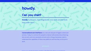 Howdy | We make bots, skills and conversational apps