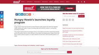Hungry Howie's launches loyalty program | Pizza Marketplace