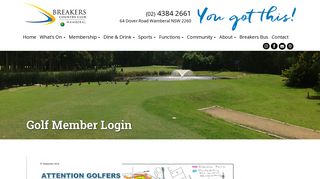 Golf Member Login – Breakers Country Club