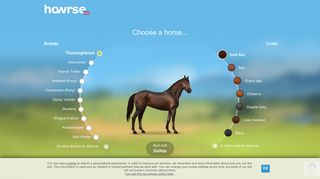 Create my free virtual horse - Howrse