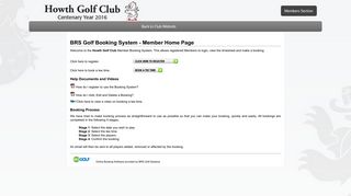 BRS Online Golf Tee Booking System for Howth Golf Club