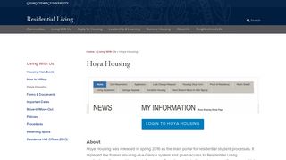 Hoya Housing | Student Living | Georgetown University