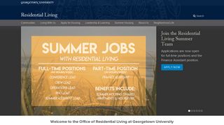 Student Living | Georgetown University