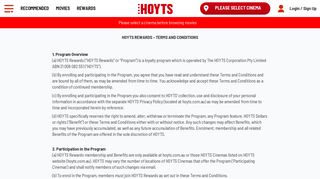 Terms and Conditions - HOYTS Cinemas