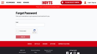 Forgot your Password/Username? - HOYTS Cinemas