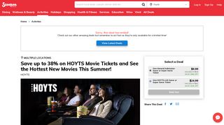 Save up to 38% on HOYTS Movie Tickets and See the Hottest New ...