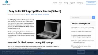 Easy to Fix HP Laptop Black Screen [Solved] - Driver Easy