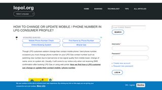 How to Change or Update Mobile / Phone Number In LPG Consumer ...