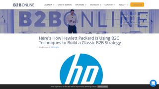 Here's How Hewlett Packard is Using B2C ... - B2B Online 2019