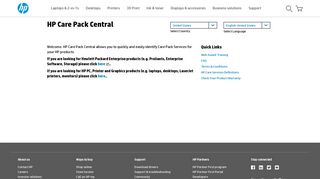 Care Pack Central - HP.com