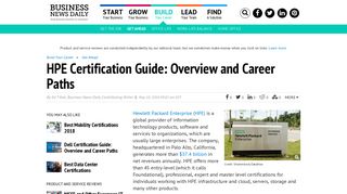 HPE Certification Guide: Overview and Career Paths