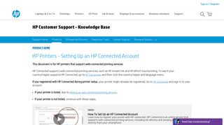 HP Printers - Setting Up an HP Connected Account - HP Support