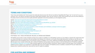 terms and conditions - HP DataPass