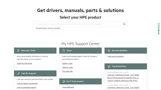Hewlett Packard Enterprise Support Center - HPE Support Center