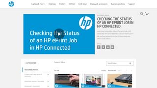 Checking the Status of an HP ePrint Job in HP Connected - HP ...
