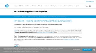 HP Printers - Printing with HP ePrint App (Android, Amazon Fire) | HP ...