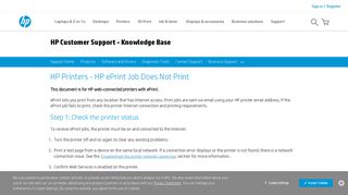 HP Printers - HP ePrint Job Does Not Print | HP® Customer Support