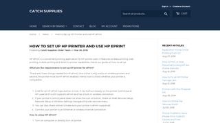How to Set Up HP Printer and Use HP ePrint – Catch Supplies