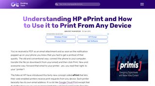 Understanding HP ePrint and How to Use it to Print From Any Device