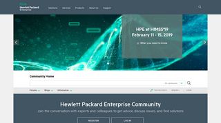 Blogs, Discussions and Forums | Hewlett Packard Enterprise Community