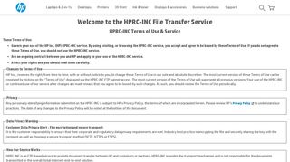 HPRC-INC File Transfer Service - HP.com