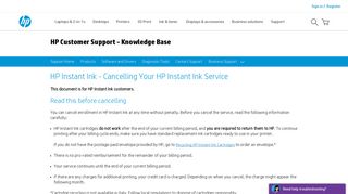 HP Instant Ink - HP Support