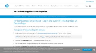 Log in and out of HP JetAdvantage On Demand app - HP Support
