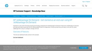 HP JetAdvantage On Demand - Get started as an end user using HP ...