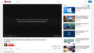 HP Laptop Password Reset | Forgot Windows 10 Admin Password ...
