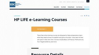 HP LIFE e-Learning Courses | EDC
