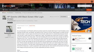 HP Spectre x360 Black Screen After Login Screen - Troubleshooting ...