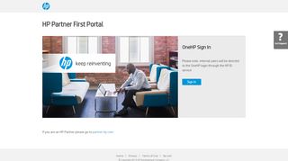 OneHP Login - HP Partner First Portal