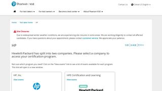HP ExpertOne :: Pearson VUE