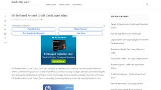 HP Preferred Account Credit Card Login Online - Bank And card