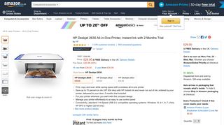 HP Deskjet 2630 All-in-One Printer, Instant Ink with 2 ... - Amazon UK