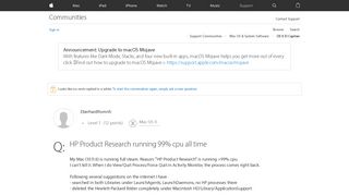 HP Product Research running 99% cpu all t… - Apple Community