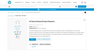 HP Device Monitor/Product Research - HP Support Community - 6605429