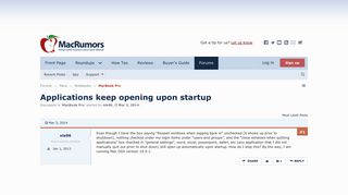 Applications keep opening upon startup | MacRumors Forums