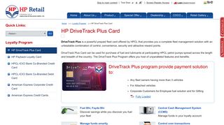 HP DriveTrack Plus Card | HPCL Retail Outlets, India