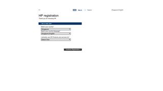 HP Registration - Login - HP Product Registration