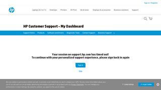 My Dashboard | HP® Customer Support