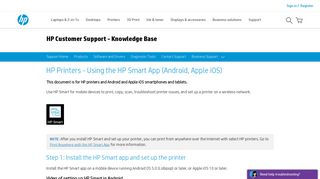 HP Printers - Using the HP Smart App (Android, Apple iOS) | HP ...