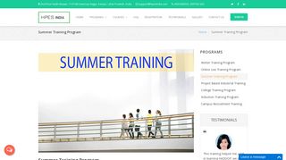 Summer Training Program | HPES INDIA