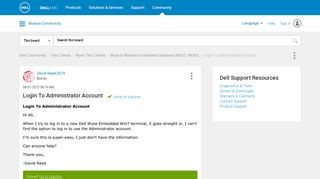 Solved: Login To Administrator Account - Dell Community