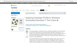 Applying Autologin Profile to Windows Embedded Standard 7 Thin ...