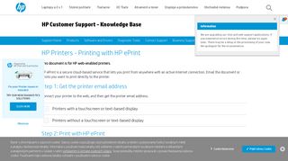 HP Printers - Printing with HP ePrint | HP® Customer Support